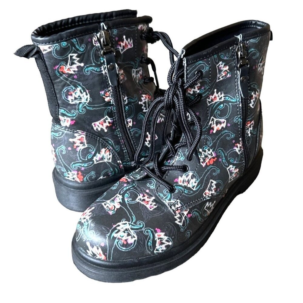 Disney D-Signed Descendants Girls Sz 5 High Top Crown Pleaser Boots Combat 90s